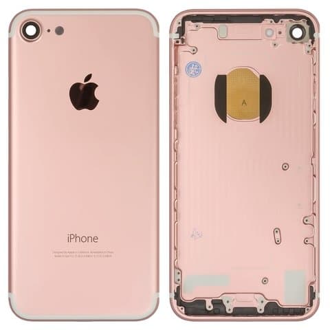 Корпус Apple iPhone 7, рожевий, с держателем SIM-карты, с боковыми кнопками, Original (PRC), (панель, панели)
