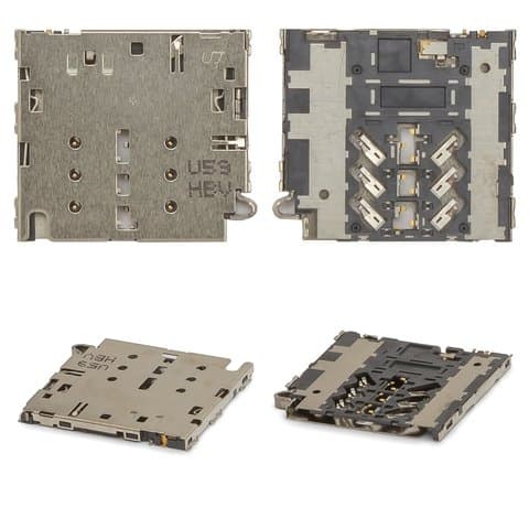 Коннектор SIM-карты Samsung SM-A520 Galaxy A5 (2017), SM-A530 Galaxy A8 (2018), Sim 2, (гнездо, разъем, слот)