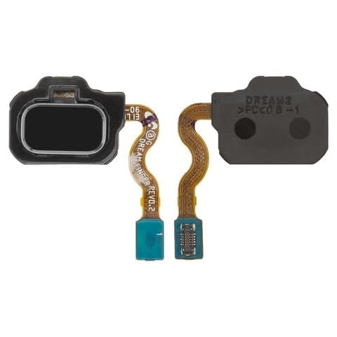 Шлейф Samsung SM-G955 Galaxy S8 Plus, кнопки HOME (меню), чорний, Midnight Black, с пластиком, Original (PRC)