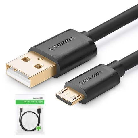 USB-кабель UGREEN, Micro-USB, 100 см, чорний
