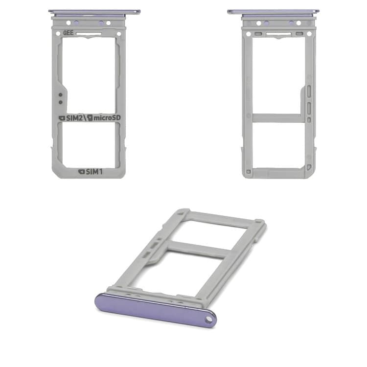 Тримач (лоток) SIM-карты Samsung SM-G950 Galaxy S8, сірий, Orchid Gray, dual SIM, Original (PRC) | держатель СИМ-карты