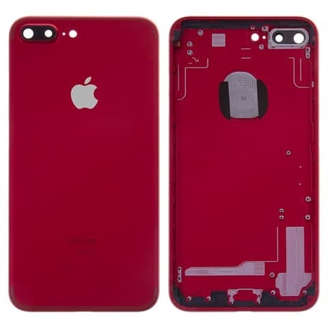 Корпус Apple iPhone 7 Plus, червоний, с держателем SIM-карты, с боковыми кнопками, Original (PRC), (панель, панели)