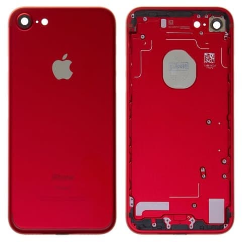 Корпус Apple iPhone 7, червоний, с держателем SIM-карты, с боковыми кнопками, Original (PRC), (панель, панели)