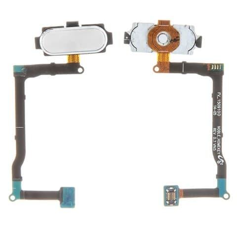 Шлейф Samsung SM-N920 Galaxy Note 5, кнопки HOME (меню), білий, с пластиком, Original (PRC)