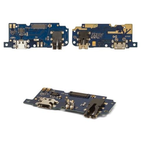 Плата зарядки Meizu M5, M611, M611A, M611H, шлейф коннектора зарядки, с микрофоном, High Copy