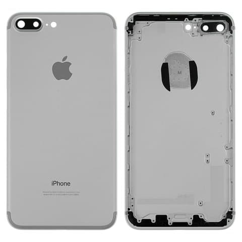 Корпус Apple iPhone 7 Plus, серебристый, серебристый, с держателем SIM-карты, с боковыми кнопками, Original (PRC), (панель, панели)