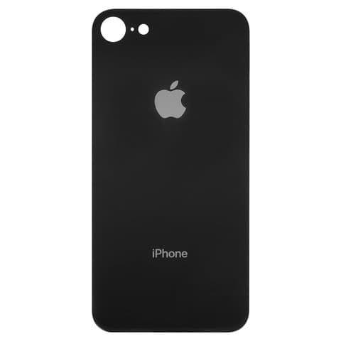 Задня кришка Apple iPhone 8, чорна, Space Gray, потрібно знімати скло камери, small hole, Original (PRC) | корпус, крышка аккумулятора, АКБ, батареи
