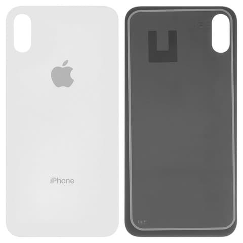 Задня кришка Apple iPhone X, біла, потрібно знімати скло камери, small hole, High Copy | корпус, крышка аккумулятора, АКБ, батареи