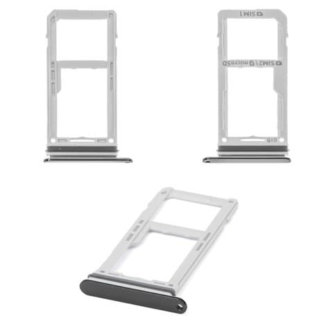 Тримач (лоток) SIM-карты Samsung SM-N950 Galaxy Note 8 Duos, чорний, Original (PRC) | держатель СИМ-карты