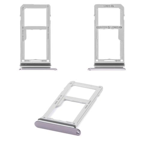 Тримач (лоток) SIM-карты Samsung SM-N950 Galaxy Note 8 Duos, серебристый, Original (PRC) | держатель СИМ-карты