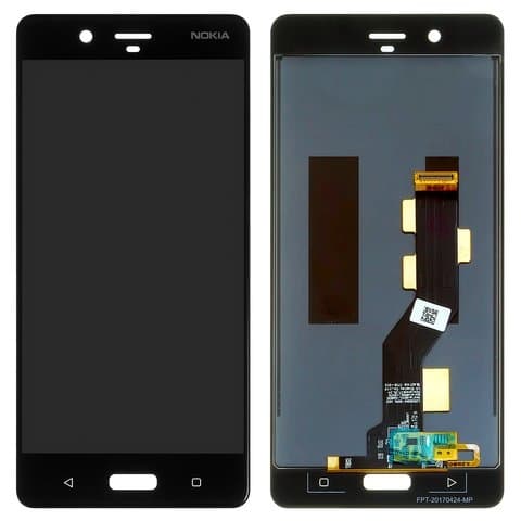 Дисплей Nokia 8 Dual Sim, TA-1004, TA-1012, TA-1052, чорний | з тачскріном | Original (PRC) | дисплейный модуль, экран