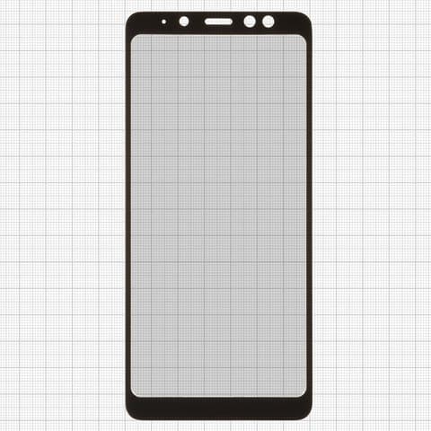 Захисне скло Samsung SM-A730 Galaxy A8 Plus (2018), чорне, чорне, 5D, iNobi, Full Glue, клей на усій поверхні, сумісне з чохлом | Закаленное защитное стекло