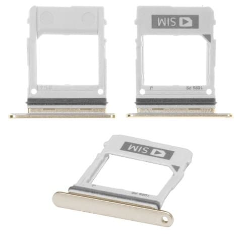 Тримач (лоток) SIM-карты Samsung SM-A520 Galaxy A5 (2017), SM-A530 Galaxy A8 (2018), SM-A730 Galaxy A8 Plus (2018), золотистий, SIM1, dual SIM, Original (PRC) | держатель СИМ-карты
