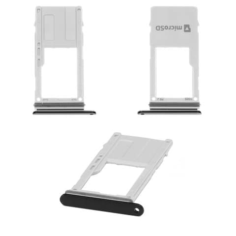 Тримач (лоток) SIM-карты Samsung SM-A530 Galaxy A8 (2018), SM-A730 Galaxy A8 Plus (2018), чорний, single SIM, Original (PRC) | держатель СИМ-карты