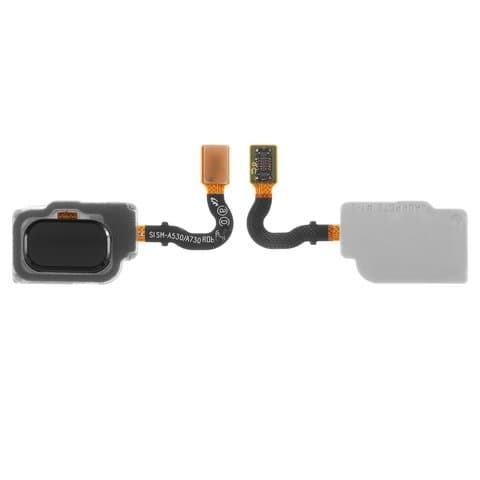 Шлейф Samsung SM-A530 Galaxy A8 (2018), SM-A730 Galaxy A8 Plus (2018), сканера отпечатка пальца (Touch ID), чорний, Original (PRC)