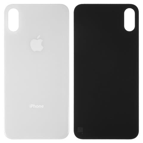 Задня кришка Apple iPhone X, біла, потрібно знімати скло камери, small hole, Original (PRC) | корпус, крышка аккумулятора, АКБ, батареи