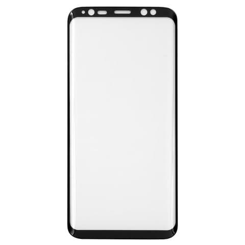 Захисне скло Samsung SM-G950 Galaxy S8, чорне, сумісне з чохлом | Закаленное защитное стекло