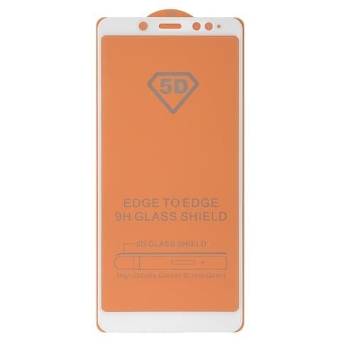 Захисне скло Xiaomi Redmi Note 5, Redmi Note 5 Pro, 0.26 мм, 5D, біле, iNobi, Full Glue, клей на усій поверхні, сумісне з чохлом | Закаленное защитное стекло