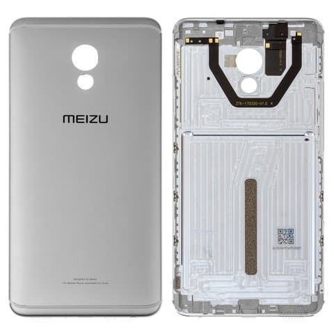 Задня кришка Meizu Pro 6 Plus, срібляста, біла, Original (PRC) | корпус, задняя панель аккумулятора, АКБ, батареи