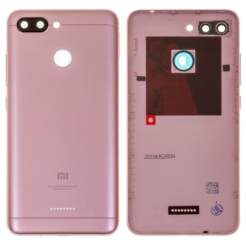 Задня кришка Xiaomi Redmi 6, рожева, на 1 SIM-карту, Original (PRC) | корпус, задняя панель аккумулятора, АКБ, батареи