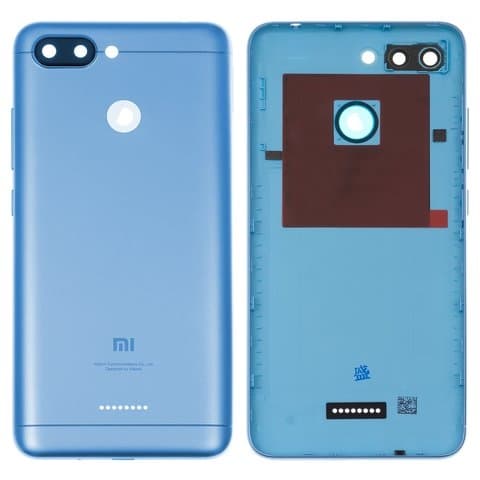 Задня кришка Xiaomi Redmi 6, синя, на 1 SIM-карту, Original (PRC) | корпус, задняя панель аккумулятора, АКБ, батареи