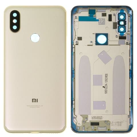 Задня кришка Xiaomi Mi 6X, Mi A2, M1804D2SG, M1804D2SI, золотиста, Original (PRC) | корпус, задняя панель аккумулятора, АКБ, батареи
