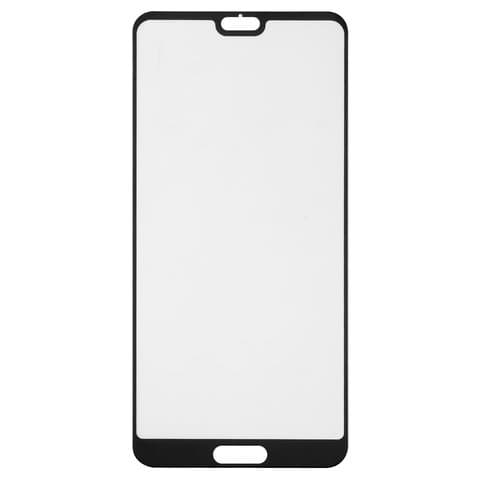 Захисне скло Huawei P20, чорне, сумісне з чохлом | Закаленное защитное стекло