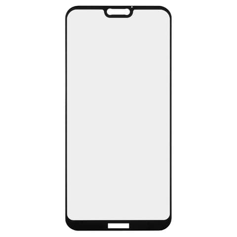 Захисне скло Huawei P20 Lite, чорне, сумісне з чохлом | Закаленное защитное стекло