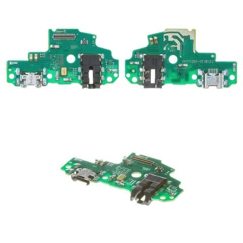 Плата зарядки Huawei P Smart, Enjoy 7S, FIG-LX1, шлейф коннектора зарядки, коннектора наушников, с микрофоном, Original (PRC)