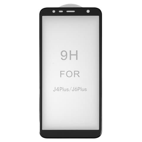 Захисне скло Samsung SM-J415 Galaxy J4 Plus, SM-J610 Galaxy J6 Plus, чорне, 5D, iNobi, Full Glue, клей на усій поверхні, сумісне з чохлом | Закаленное защитное стекло