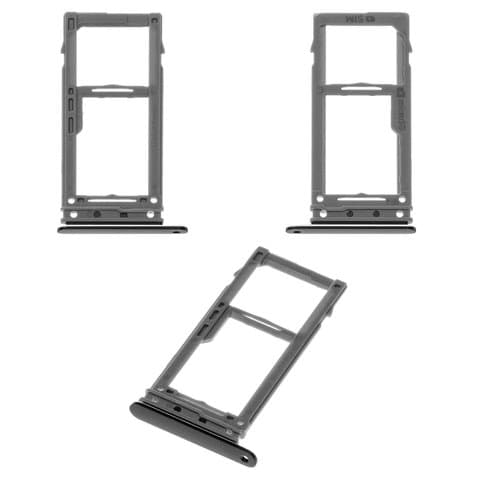 Тримач (лоток) SIM-карты Samsung SM-N960 Galaxy Note 9, чорний, с держателем карты памяти (MMC), Midnight Black, single SIM, Original (PRC) | держатель СИМ-карты