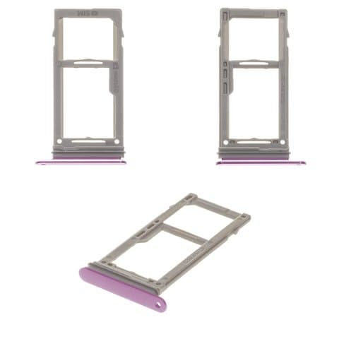 Тримач (лоток) SIM-карты Samsung SM-N960 Galaxy Note 9, фиолетовый, Lavender Purple, single SIM, Original (PRC) | держатель СИМ-карты