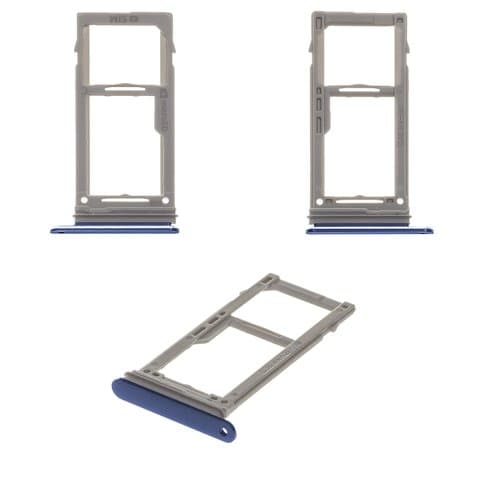Тримач (лоток) SIM-карты Samsung SM-N960 Galaxy Note 9, синій, с держателем карты памяти (MMC), Ocean Blue, dual SIM, Original (PRC) | держатель СИМ-карты