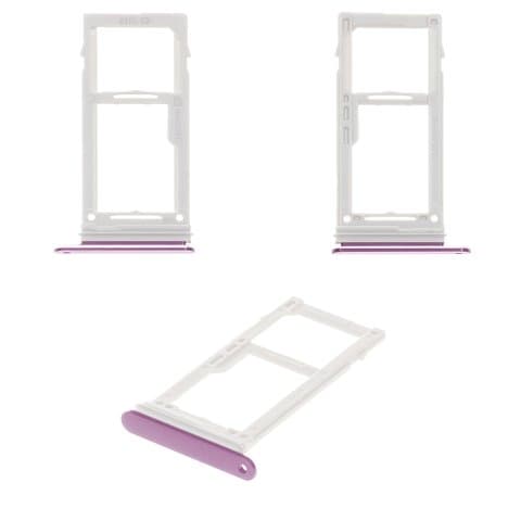 Тримач (лоток) SIM-карты Samsung SM-N960 Galaxy Note 9, фиолетовый, с держателем карты памяти (MMC), Lavender Purple, dual SIM, Original (PRC) | держатель СИМ-карты