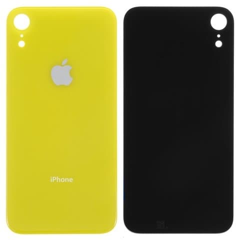 Задня кришка Apple iPhone XR, жовта, потрібно знімати скло камери, small hole, Original (PRC) | корпус, крышка аккумулятора, АКБ, батареи