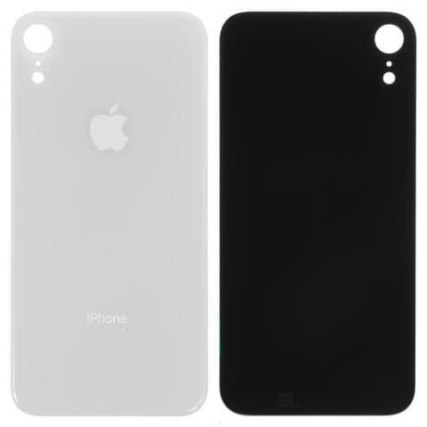 Задня кришка Apple iPhone XR, біла, потрібно знімати скло камери, small hole, Original (PRC) | корпус, крышка аккумулятора, АКБ, батареи