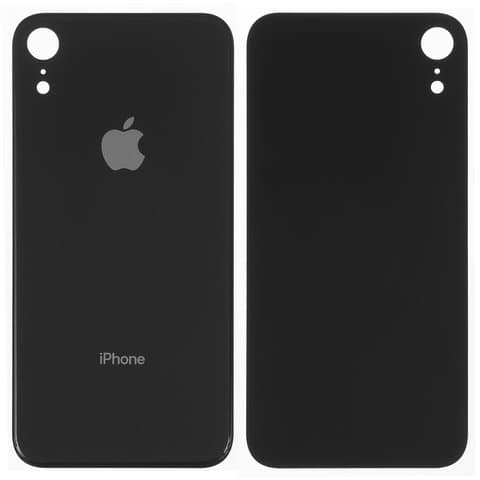 Задня кришка Apple iPhone XR, чорна, потрібно знімати скло камери, small hole, Original (PRC) | корпус, крышка аккумулятора, АКБ, батареи