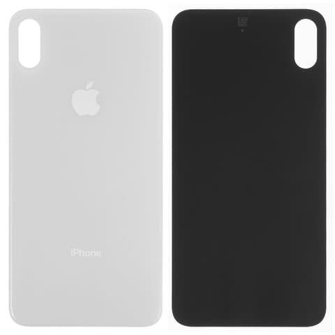 Задня кришка Apple iPhone XS Max, біла, потрібно знімати скло камери, small hole, Original (PRC) | корпус, крышка аккумулятора, АКБ, батареи