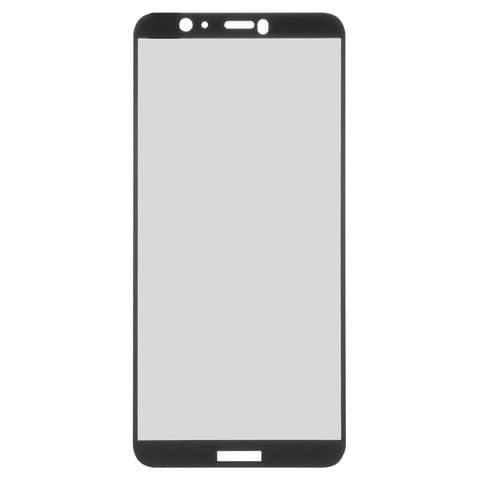 Захисне скло Huawei P Smart, чорне, сумісне з чохлом | Закаленное защитное стекло