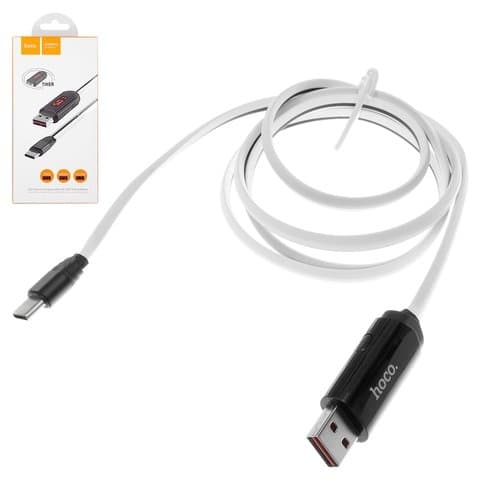 USB-кабель Hoco U29, Type-C, 2.0 А, 100 см, с цифровым индикатором зарядки, білий