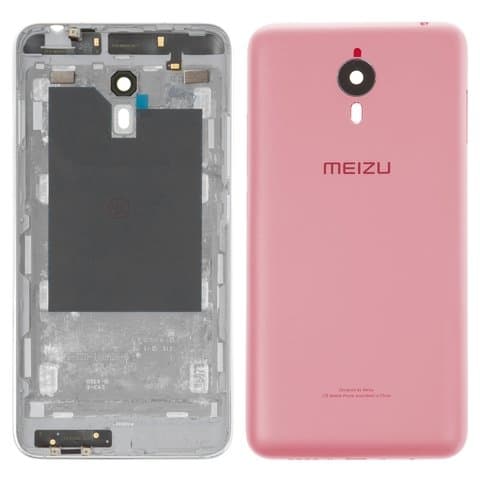 Задня кришка Meizu M1 Metal, рожева, Original (PRC) | корпус, задняя панель аккумулятора, АКБ, батареи