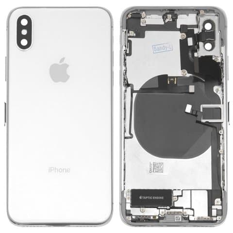 Корпус Apple iPhone X, білий, со шлейфом,  повний комплект, Original (PRC), (панель, панели)