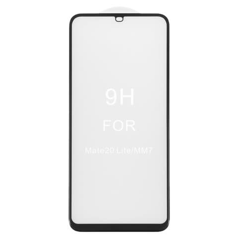 Захисне скло Huawei Mate 20 Lite, чорне, сумісне з чохлом | Закаленное защитное стекло