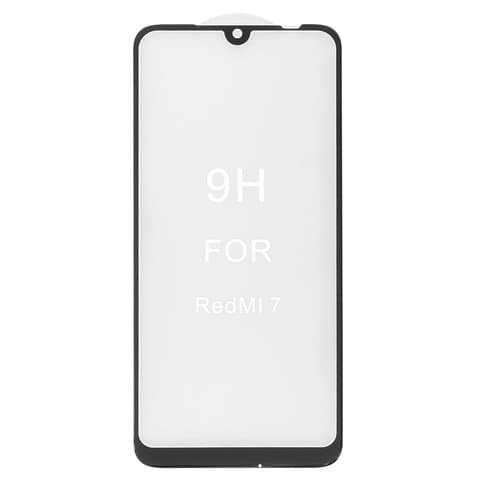 Захисне скло Xiaomi Redmi 7, M1810F6LG, M1810F6LH, M1810F6LI, чорне, 5D, iNobi, Full Glue, клей на усій поверхні, сумісне з чохлом | Закаленное защитное стекло