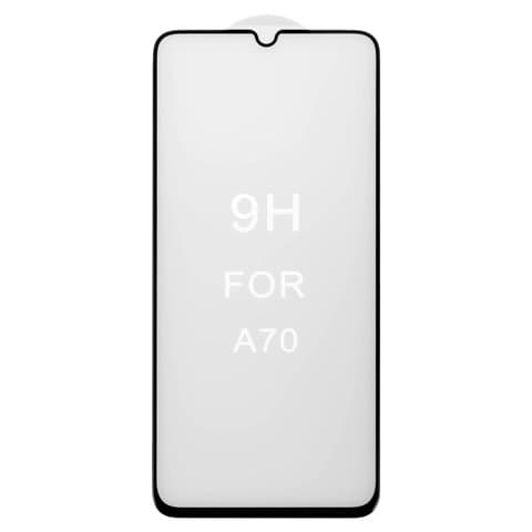 Захисне скло Samsung SM-A705 Galaxy A70, SM-A707 Galaxy A70s, чорне, 5D, iNobi, Full Glue, клей на усій поверхні, сумісне з чохлом | Закаленное защитное стекло
