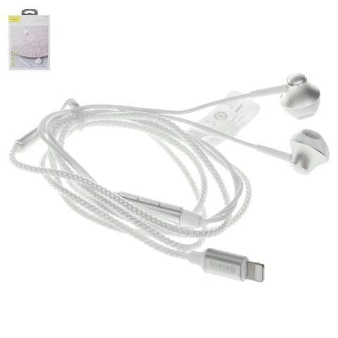 Наушники Baseus P06, белая, Lightning Apple, NGP06-0S