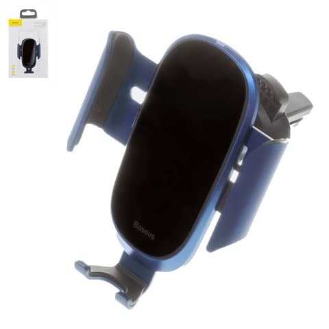 Автодержатель Baseus, синій, на дефлектор, выдвижной, #SUYL-WL03