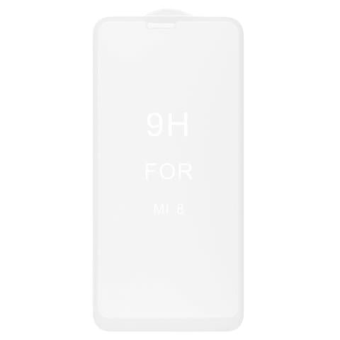 Захисне скло Xiaomi Mi 8, M1803E1A, біле, 5D, iNobi, Full Glue, клей на усій поверхні, слой клея нанесен по всей поверхности стекла, сумісне з чохлом | Закаленное защитное стекло