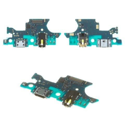 Плата зарядки Samsung SM-A750 Galaxy A7 (2018), шлейф коннектора зарядки, коннектора наушников, с микрофоном, Original (PRC)