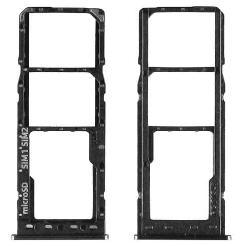 Тримач (лоток) SIM-карты Samsung SM-A105 Galaxy A10, чорний, Original (PRC) | держатель СИМ-карты